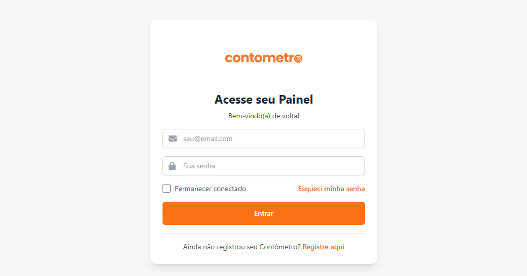 Painel web do Contômetro VS001.