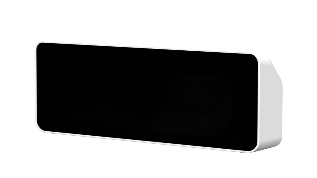 Design minimalista do Contômetro VS001 em mesa.